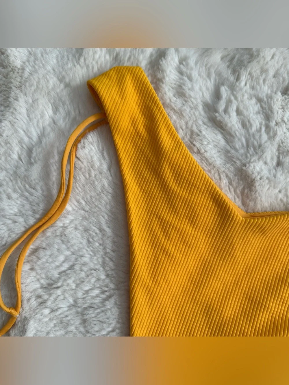 Frankie’s Bikinis Ruby Yellow Ribbed Bikini Bottoms in Squeeze/Mustard Yellow